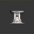 Smart Machine With Circular Top White Body And Yellow Accents Stable Base
